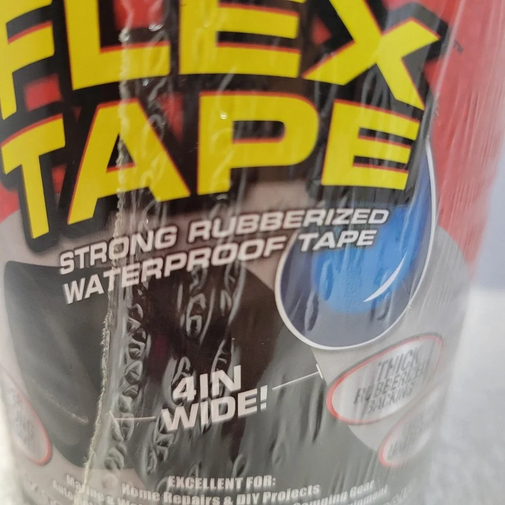 Flex Tape TFSBLKR0405 Rubberized Waterproof Tape - Black Factory Sealed Package